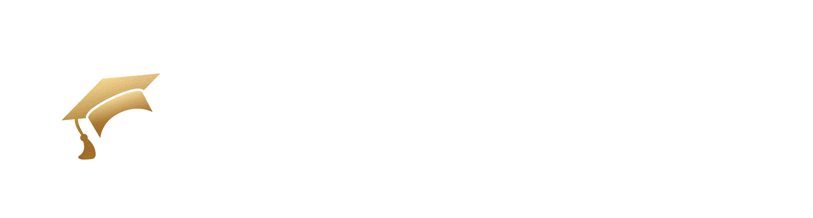 Academia de Contadores — assinatura branca com símbolo dourado